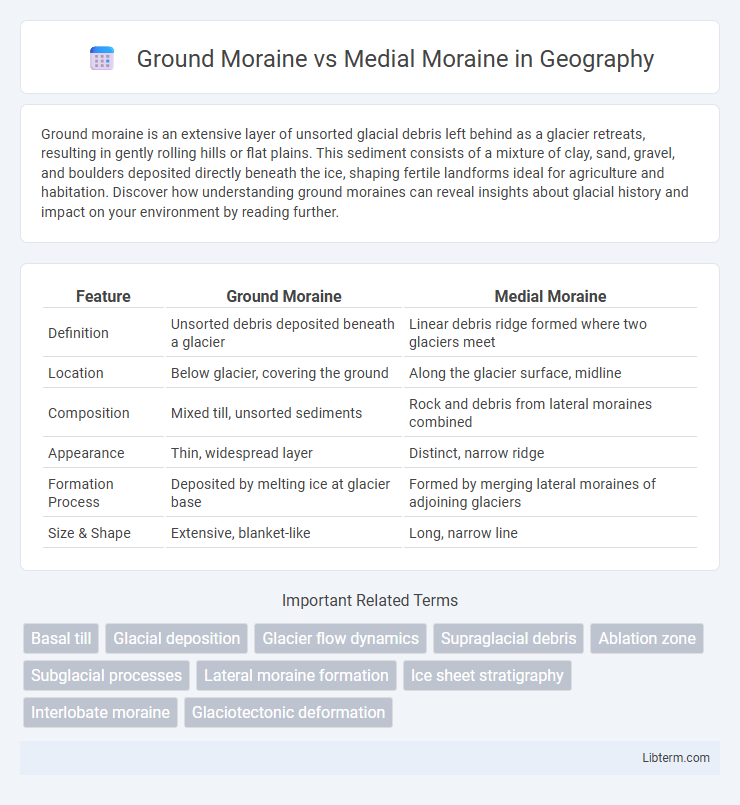 Medial Moraine vs Ground Moraine in Geography - What is The Difference?