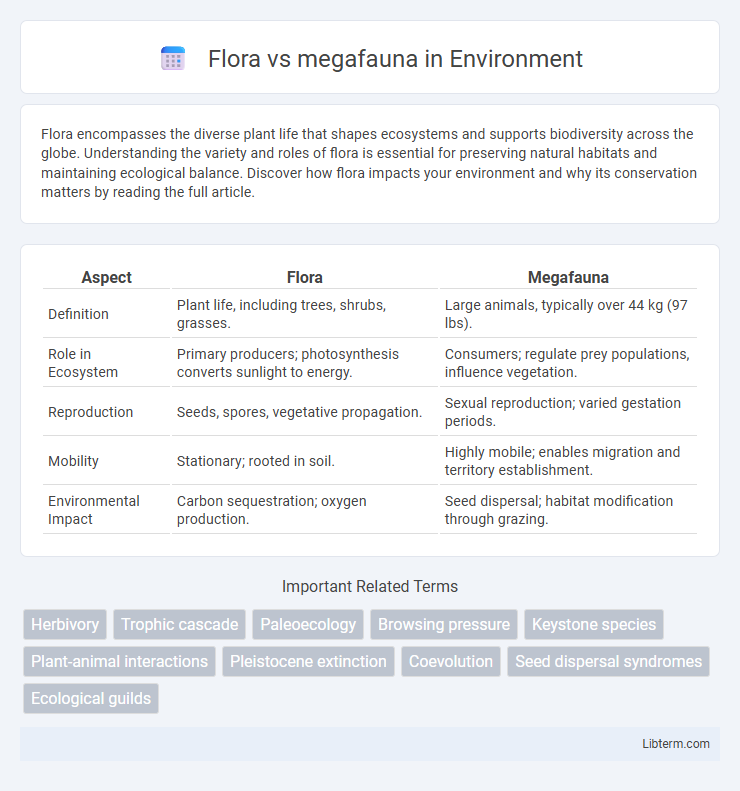 megafauna vs Flora in Environment - What is The Difference?