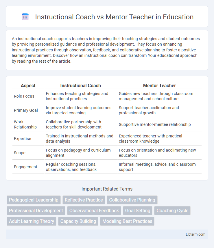 Mentor Teacher vs Instructional Coach in Education - What is The Difference?