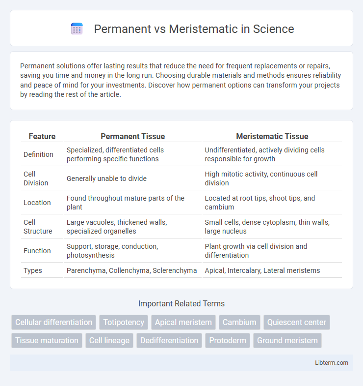 Meristematic vs Permanent in Science - What is The Difference?