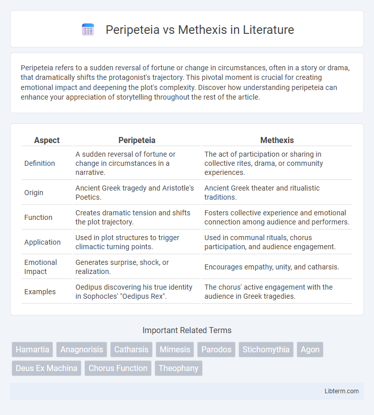 Methexis vs Peripeteia in Literature - What is The Difference?