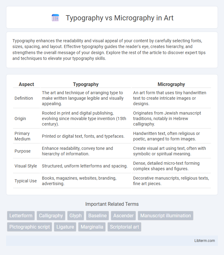 Micrography vs Typography in Art - What is The Difference?