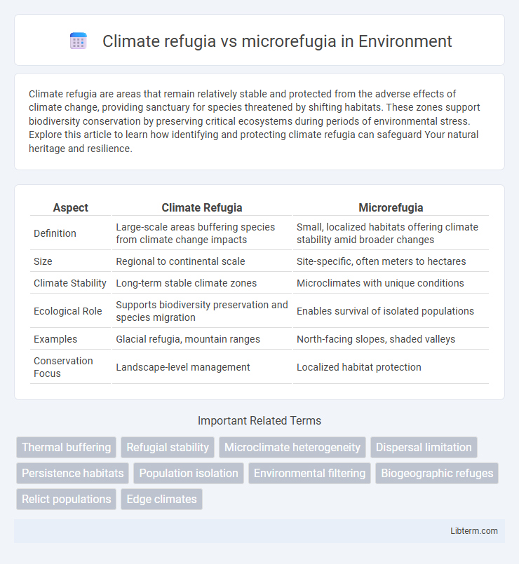 microrefugia vs Climate refugia in Environment - What is The Difference?