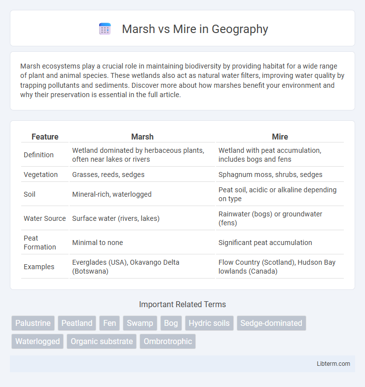 Mire vs Marsh in Geography - What is The Difference?