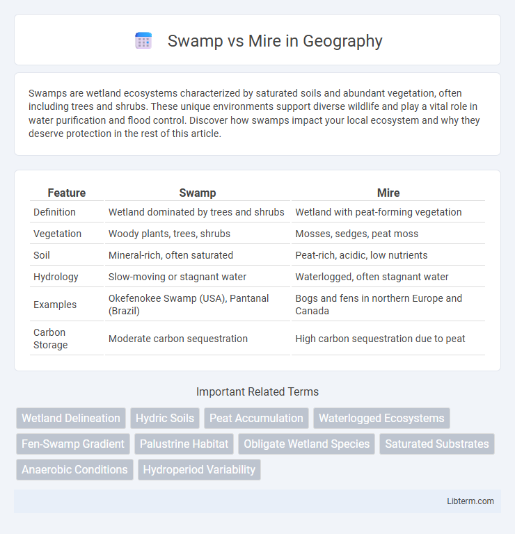 Mire vs Swamp in Geography - What is The Difference?