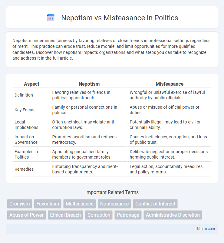 Misfeasance vs Nepotism in Politics - What is The Difference?