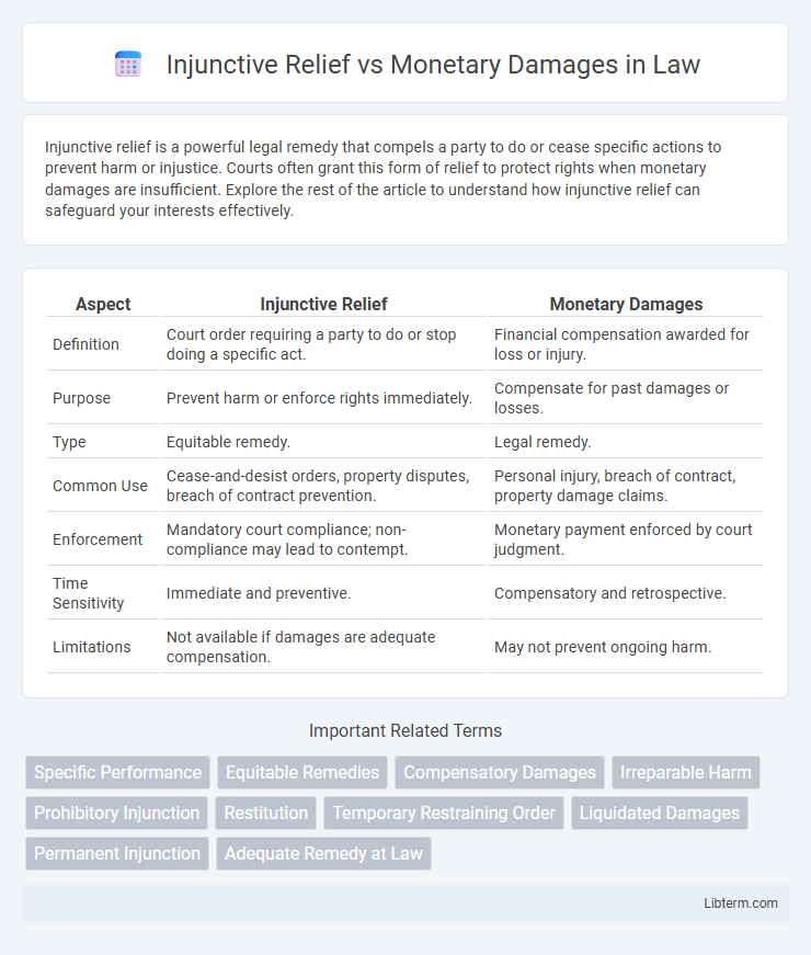 Monetary Damages vs Injunctive Relief in Law - What is The Difference?