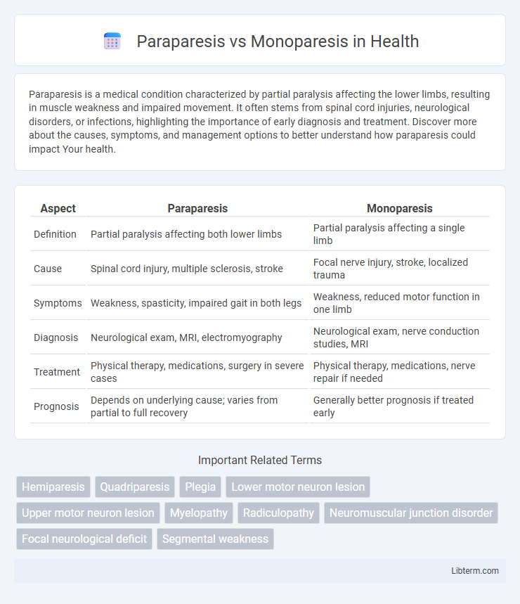 Monoparesis vs Paraparesis in Health - What is The Difference?