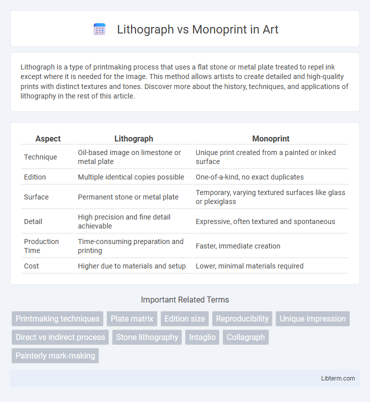 Monoprint vs Lithograph in Art - What is The Difference?