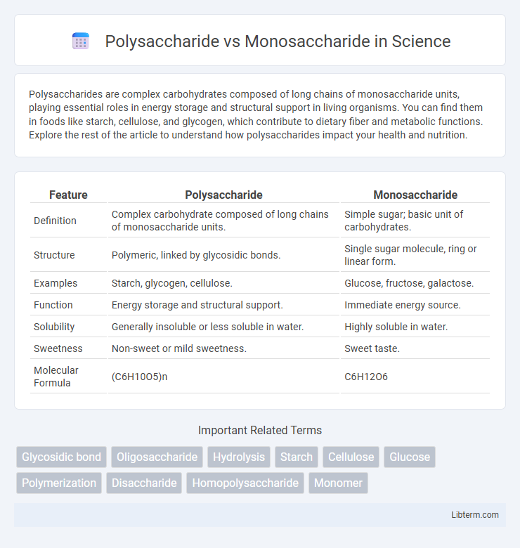 Monosaccharide vs Polysaccharide in Science - What is The Difference?