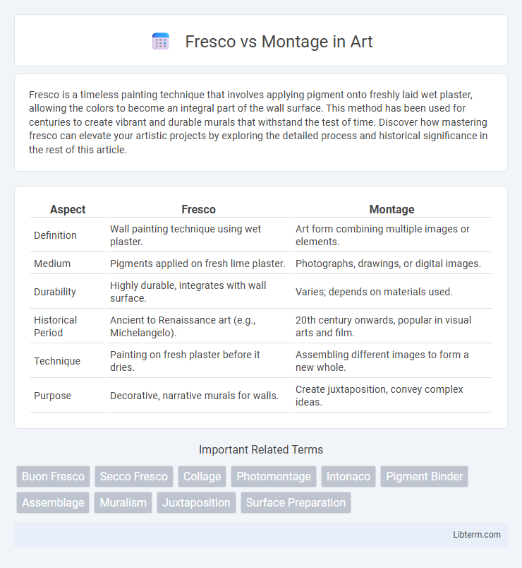 Montage vs Fresco in Art - What is The Difference?