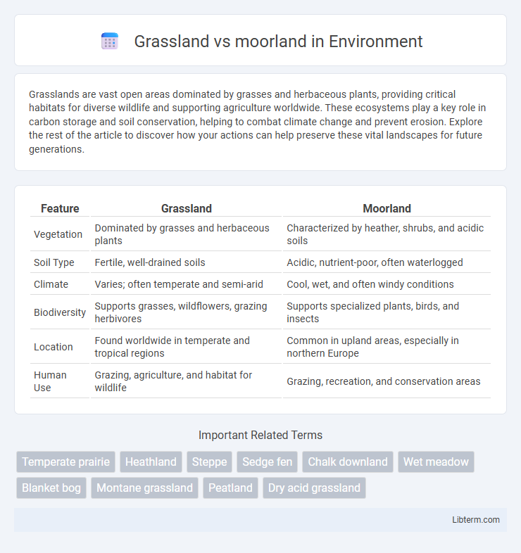 moorland vs Grassland in Environment - What is The Difference?