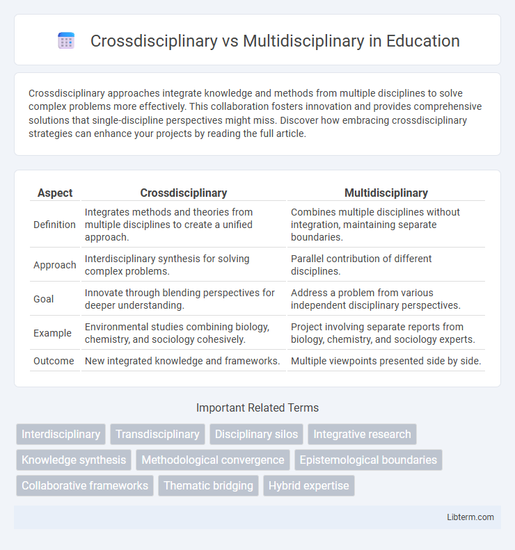 Multidisciplinary vs Crossdisciplinary in Education - What is The Difference?