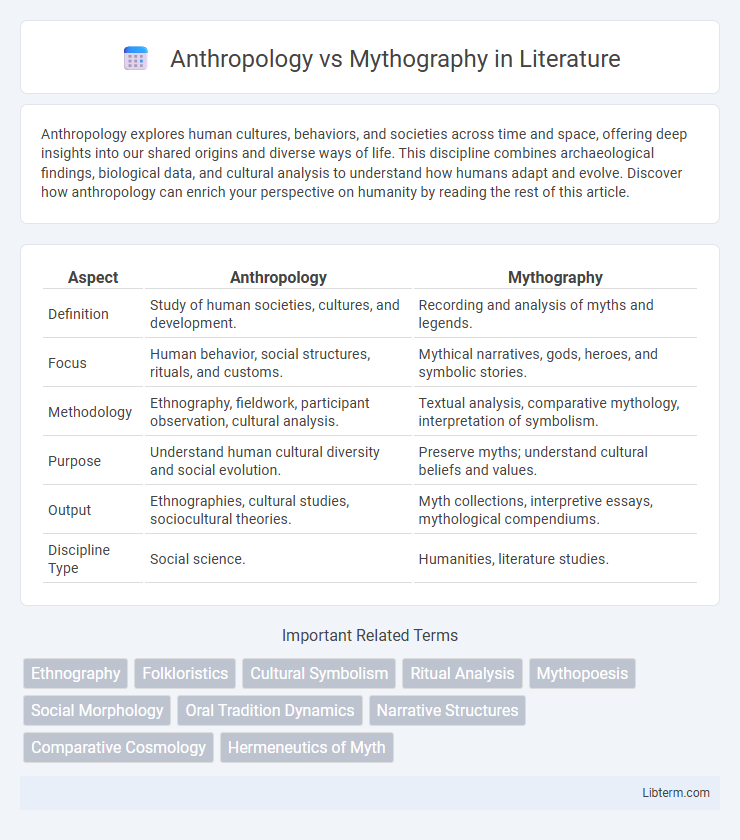 Mythography vs Anthropology in Literature - What is The Difference?