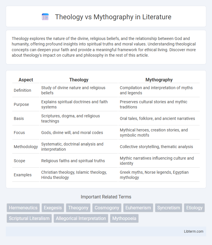 Mythography vs Theology in Literature - What is The Difference?