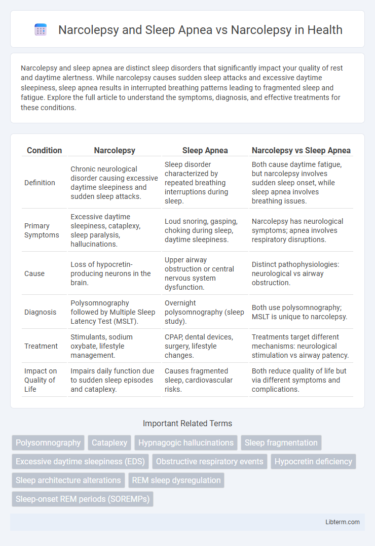 Narcolepsy vs Narcolepsy and Sleep Apnea in Health - What is The Difference?