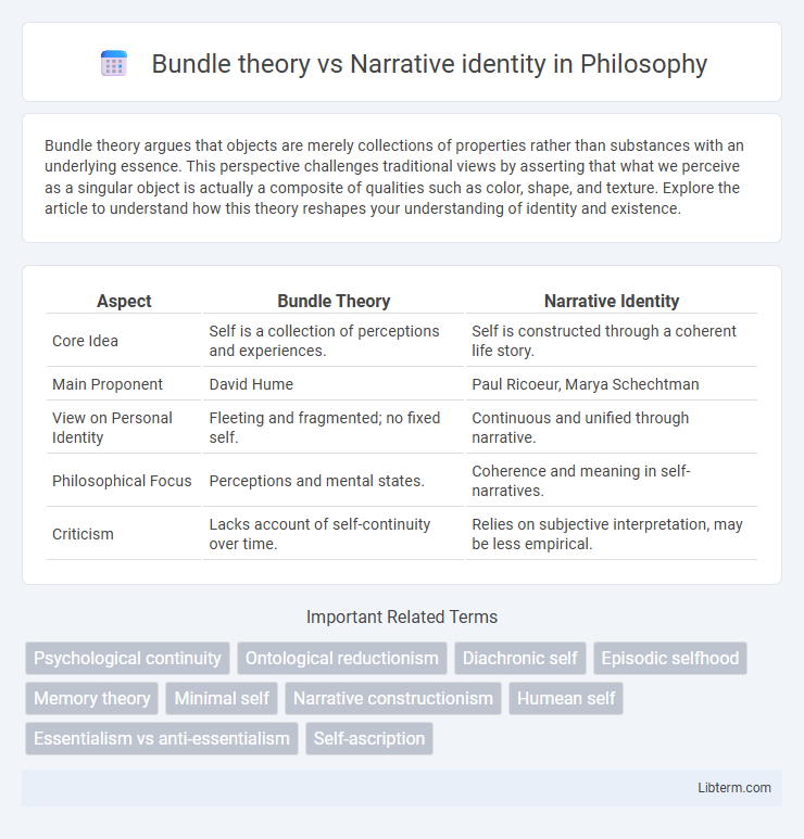 Narrative identity vs Bundle theory in Philosophy - What is The Difference?