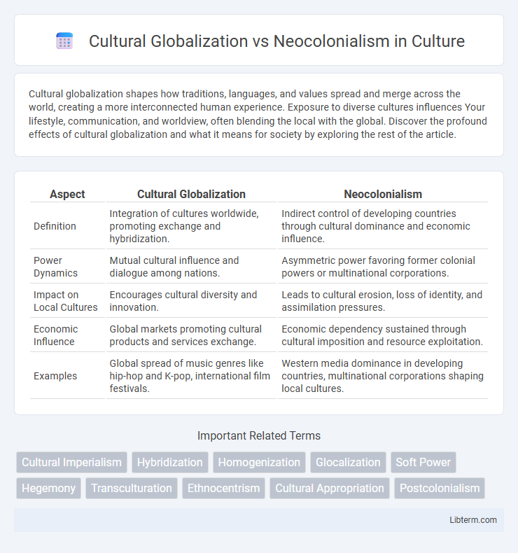 Neocolonialism vs Cultural Globalization in Culture - What is The Difference?