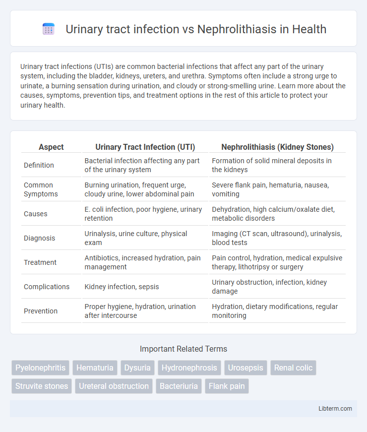 Nephrolithiasis vs Urinary tract infection in Health - What is The Difference?