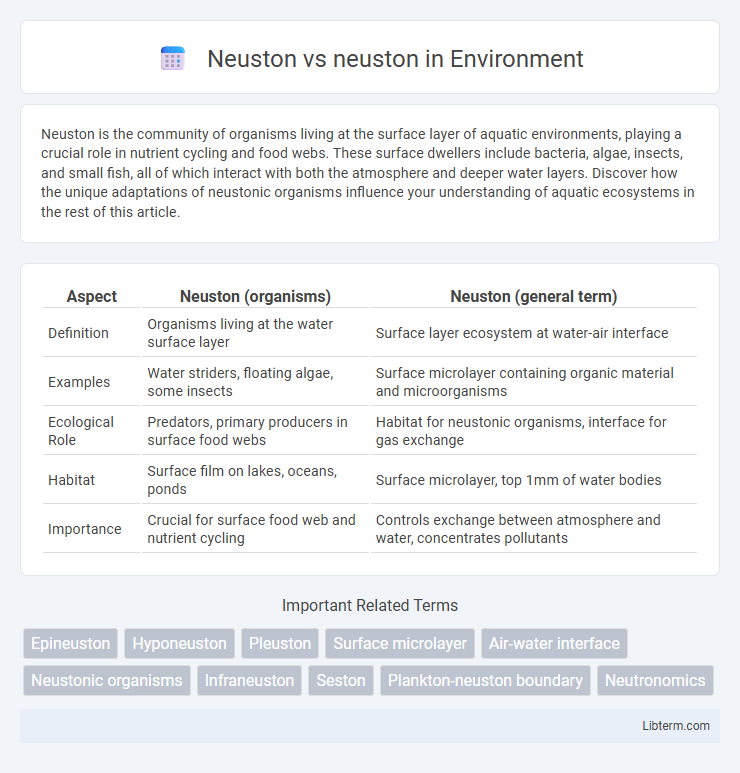 neuston vs Neuston in Environment - What is The Difference?