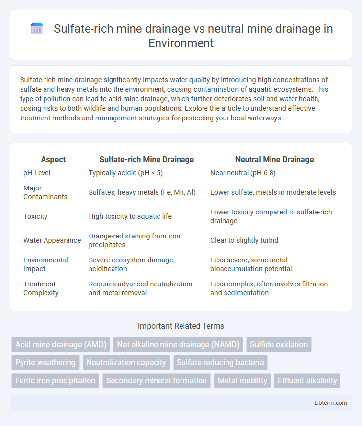 neutral mine drainage vs Sulfate-rich mine drainage in Environment - What is The Difference?