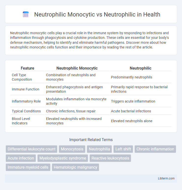 Neutrophilic vs Neutrophilic Monocytic in Health - What is The Difference?