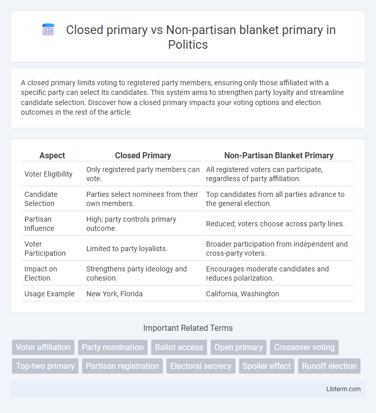 Non-partisan blanket primary vs Closed primary in Politics - What is The Difference?