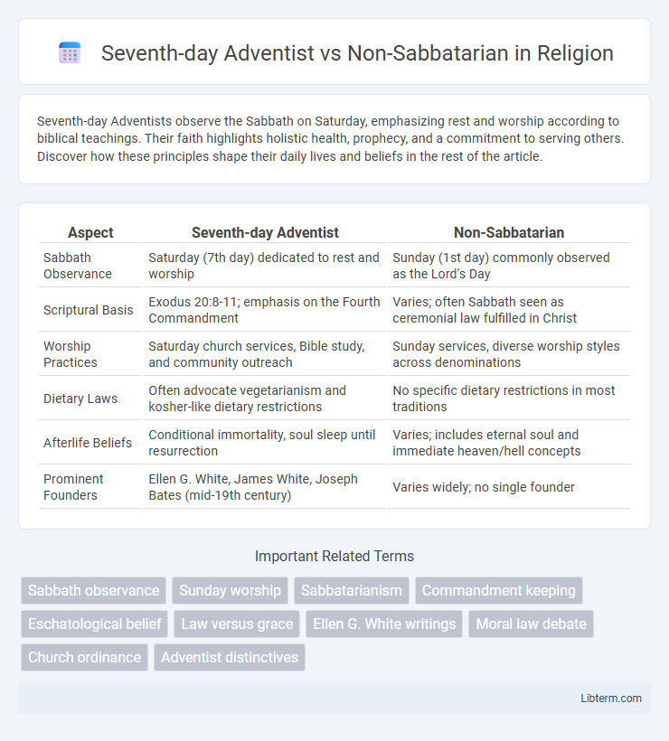 Non-Sabbatarian vs Seventh-day Adventist in Religion - What is The Difference?