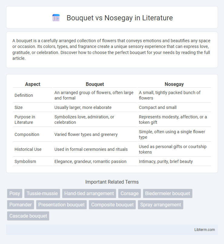 Nosegay vs Bouquet in Literature - What is The Difference?