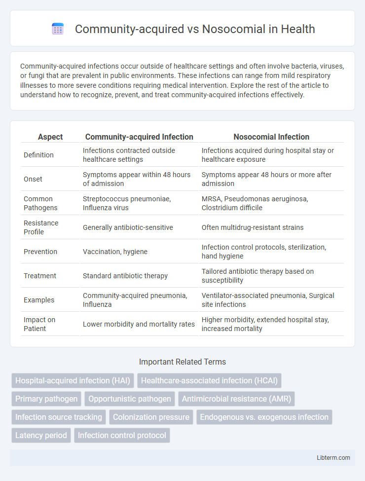 Nosocomial vs Community-acquired in Health - What is The Difference?