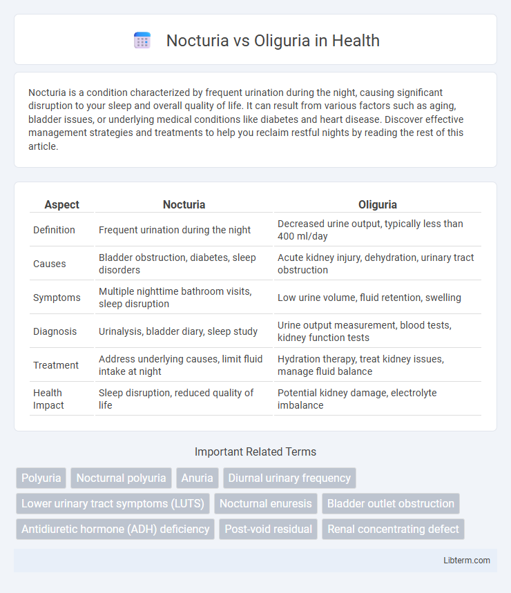 Oliguria vs Nocturia in Health - What is The Difference?
