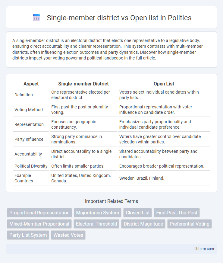 Open list vs Single-member district in Politics - What is The Difference?