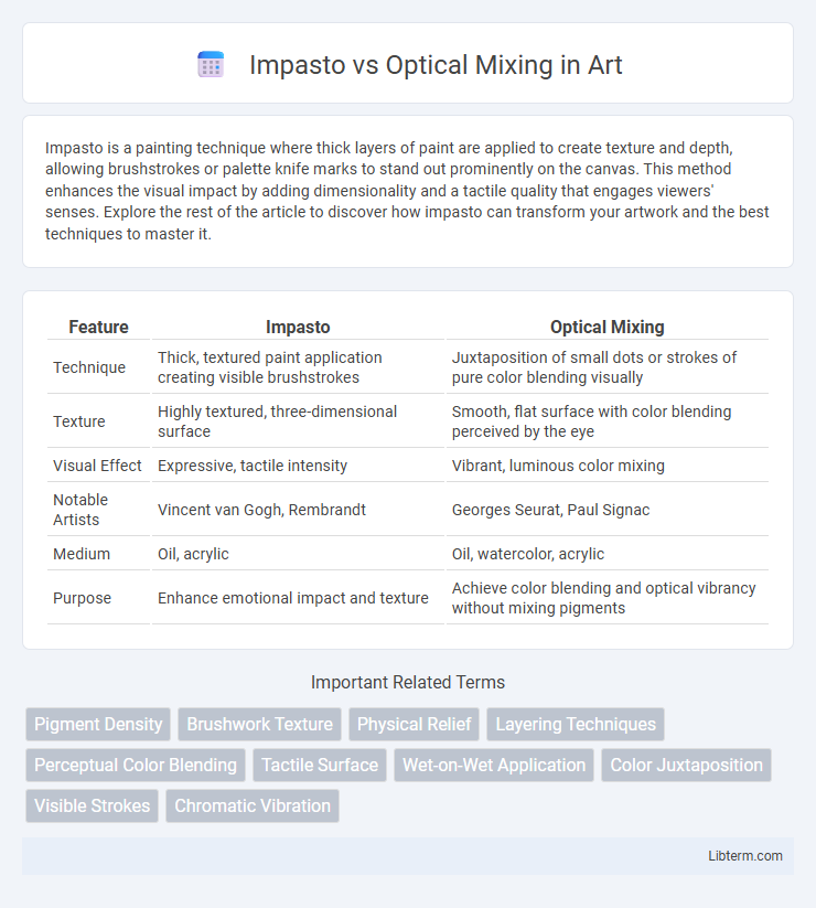 Optical Mixing vs Impasto in Art - What is The Difference?