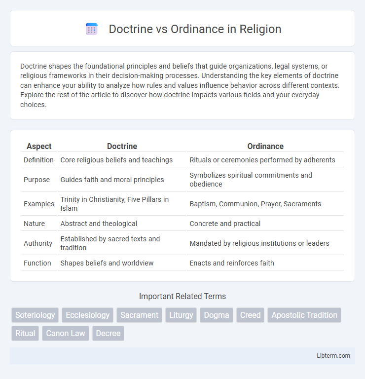 Ordinance vs Doctrine in Religion - What is The Difference?