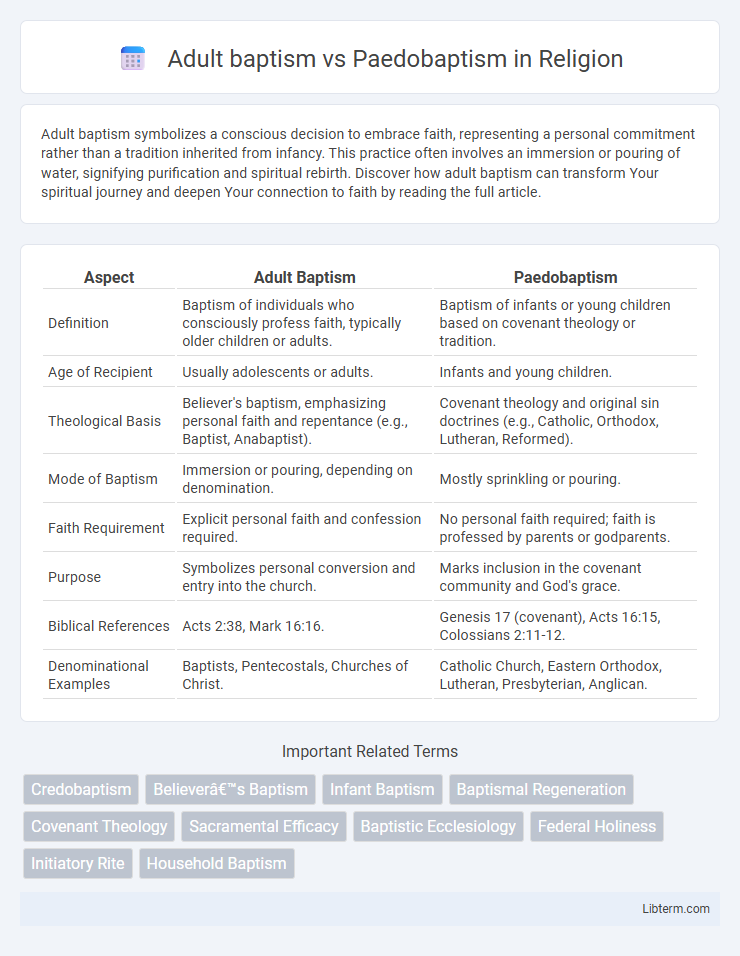 Paedobaptism vs Adult baptism in Religion - What is The Difference?