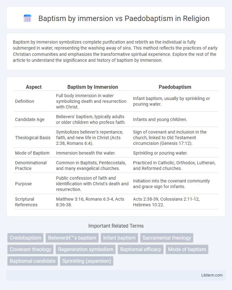 Paedobaptism vs Baptism by immersion in Religion - What is The Difference?