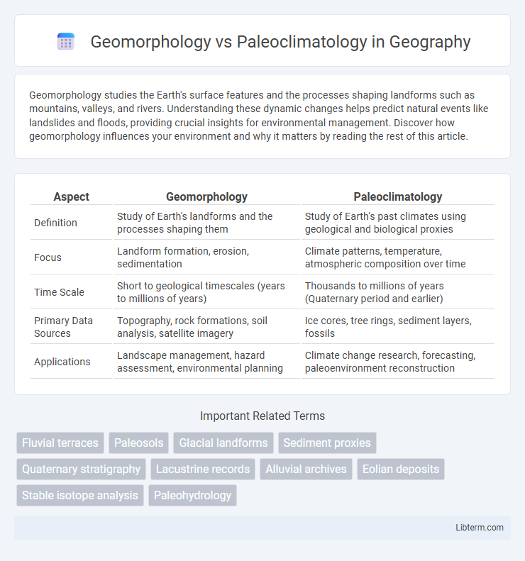 Paleoclimatology vs Geomorphology in Geography - What is The Difference?