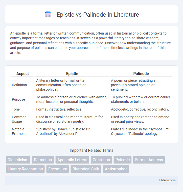 Palinode vs Epistle in Literature - What is The Difference?