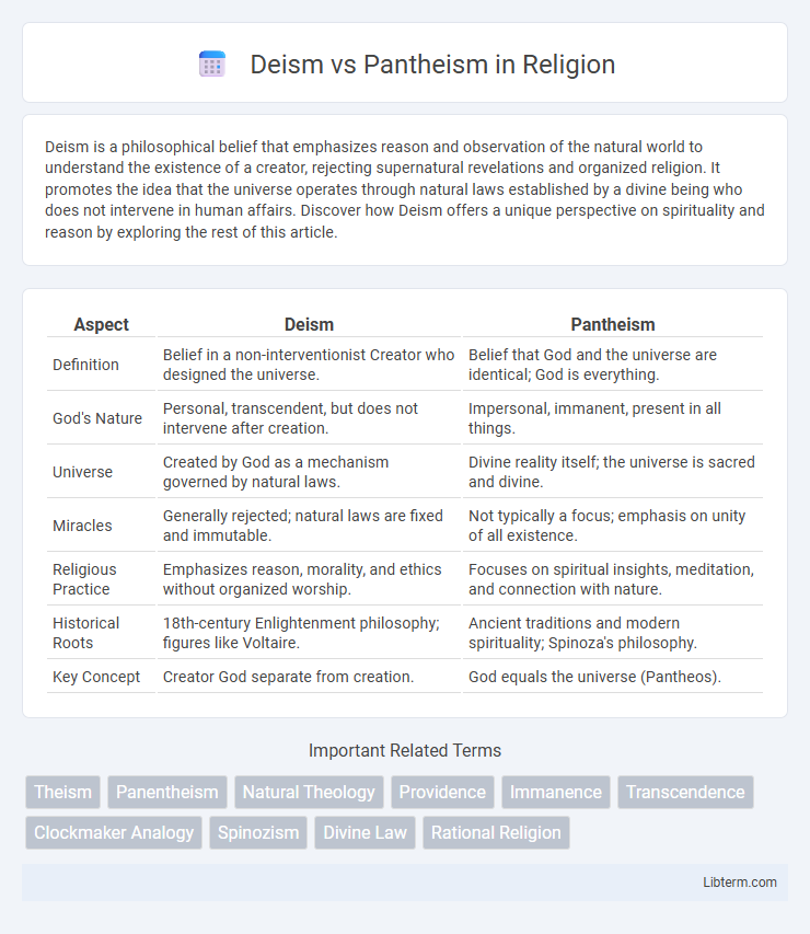 Pantheism vs Deism in Religion - What is The Difference?
