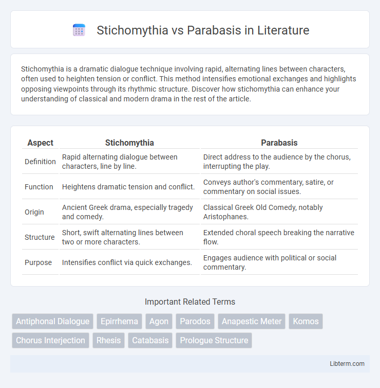 Parabasis vs Stichomythia in Literature - What is The Difference?