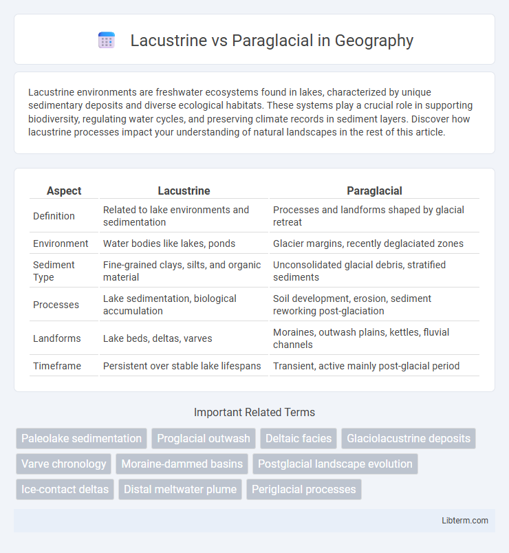 Paraglacial vs Lacustrine in Geography - What is The Difference?