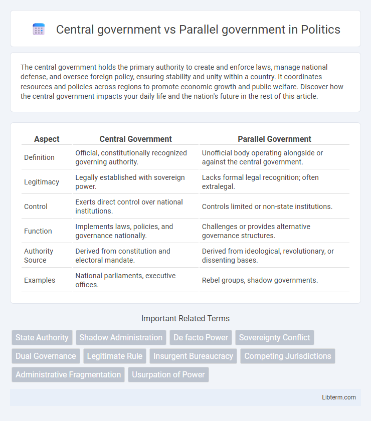 Parallel government vs Central government in Politics - What is The Difference?