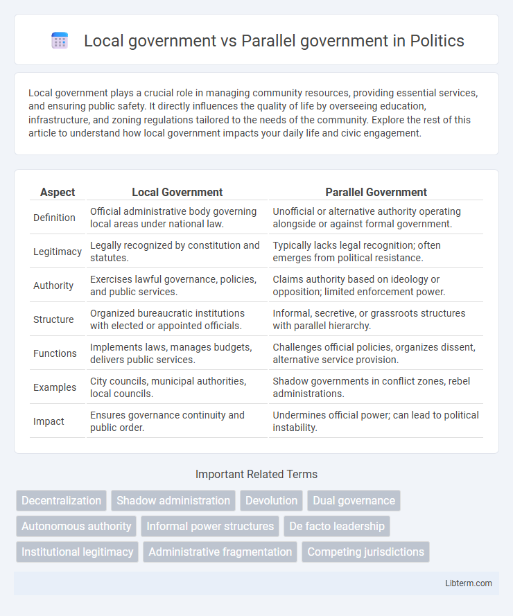 Parallel government vs Local government in Politics - What is The Difference?