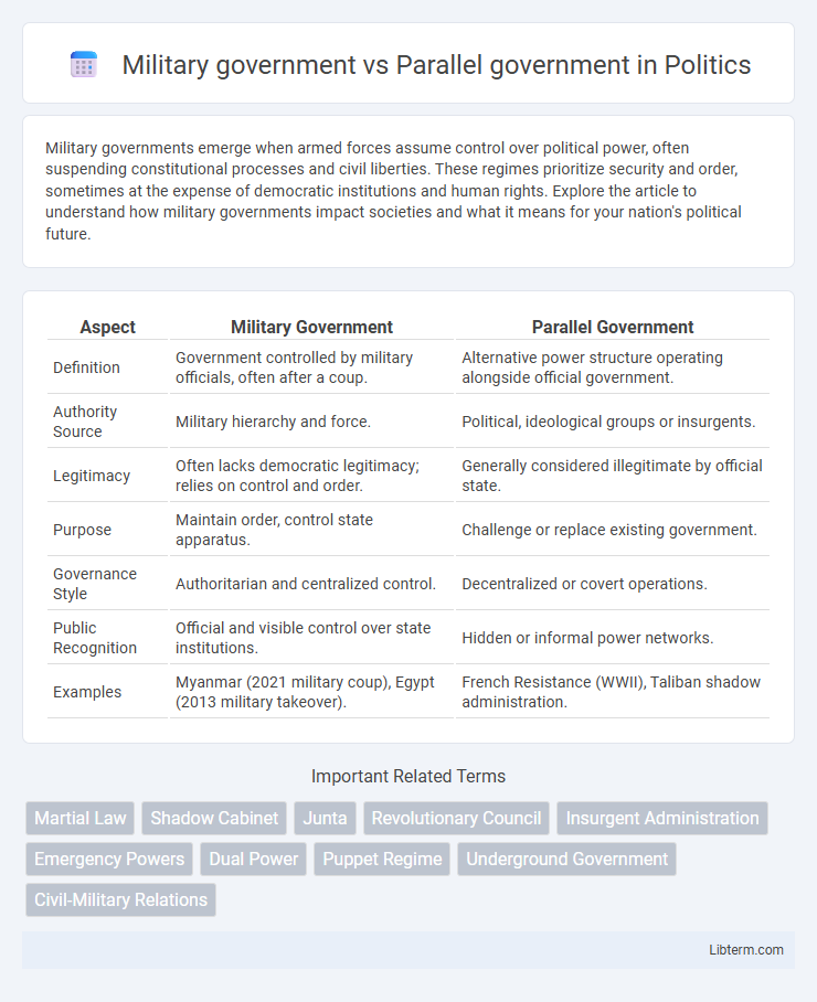 Parallel government vs Military government in Politics - What is The Difference?