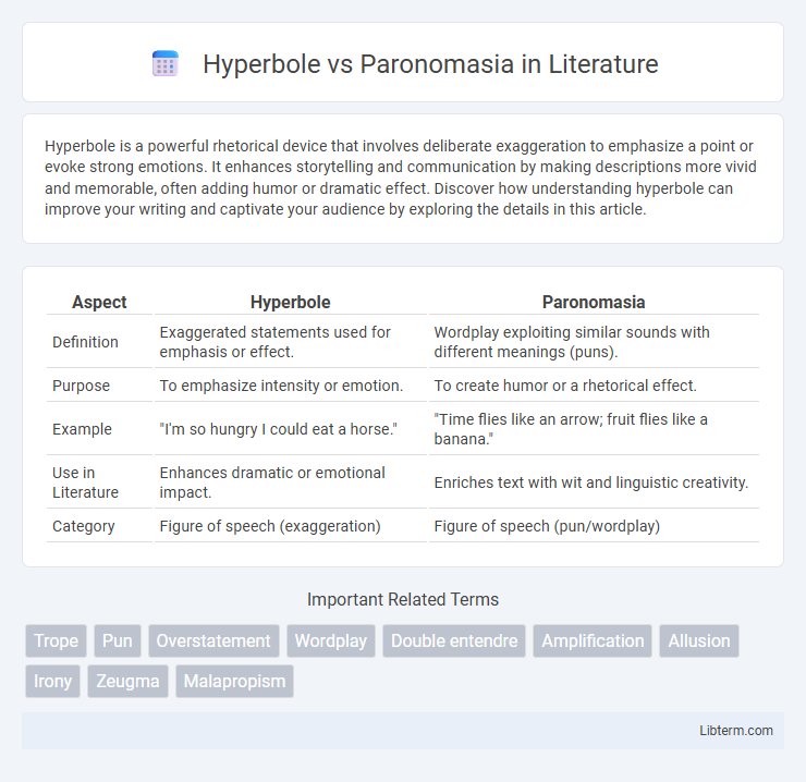 Paronomasia vs Hyperbole in Literature - What is The Difference?