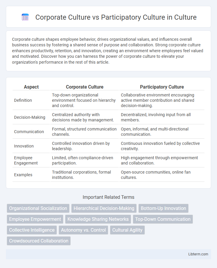 Participatory Culture vs Corporate Culture in Culture - What is The Difference?