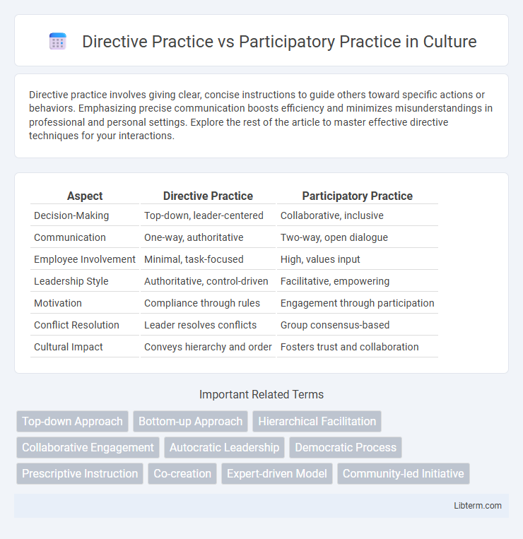 Participatory Practice vs Directive Practice in Culture - What is The Difference?