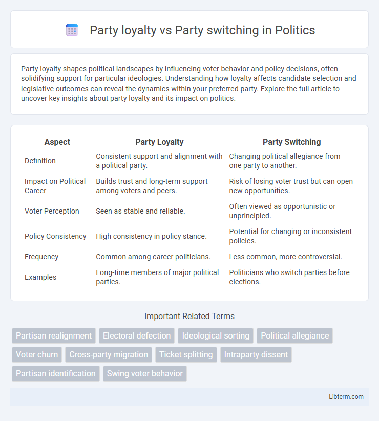 Party switching vs Party loyalty in Politics - What is The Difference?