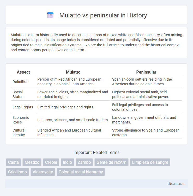 peninsular vs Mulatto in History - What is The Difference?