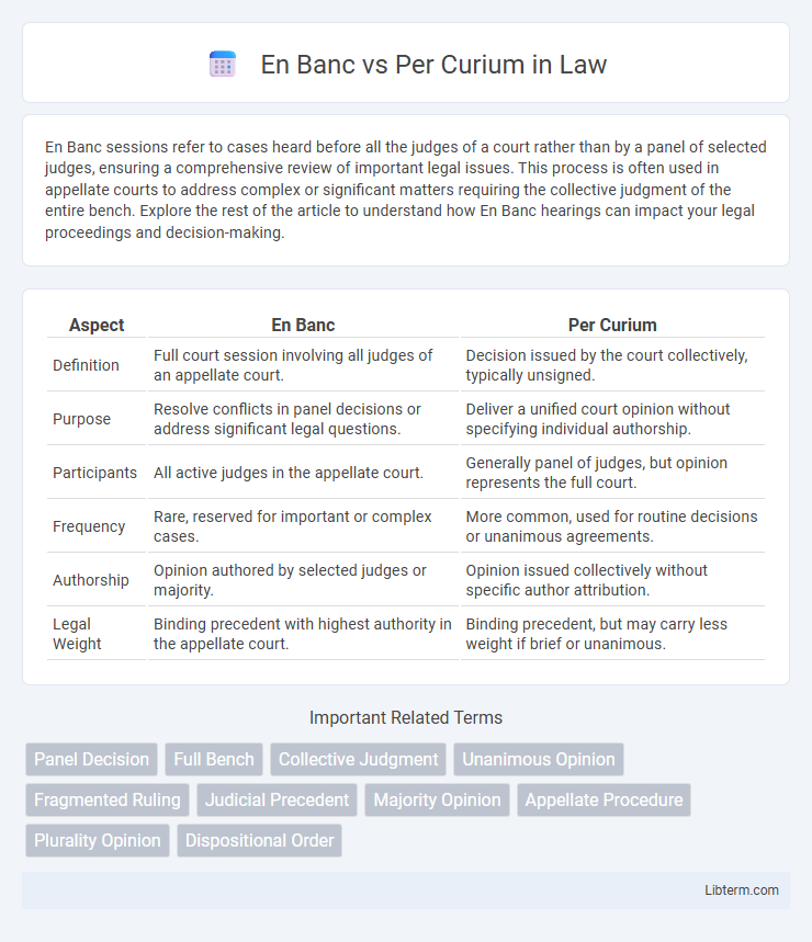 Per Curium vs En Banc in Law - What is The Difference?
